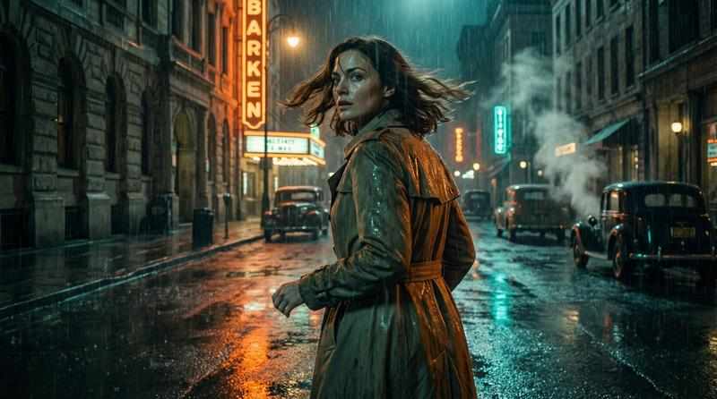 抖音揭秘视频 - 都市夜雨短片