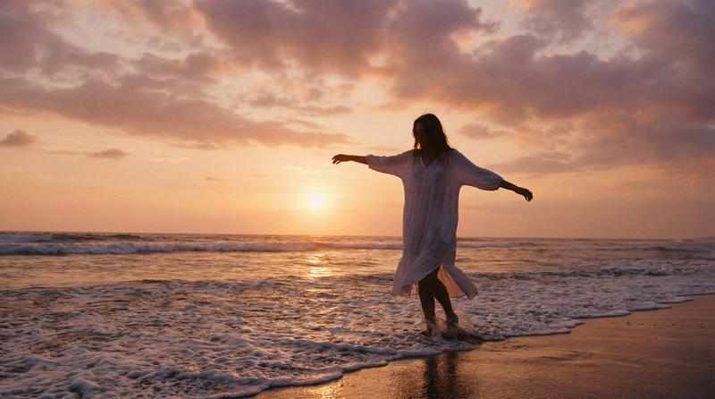 抖音揭秘视频 - 海岸日落